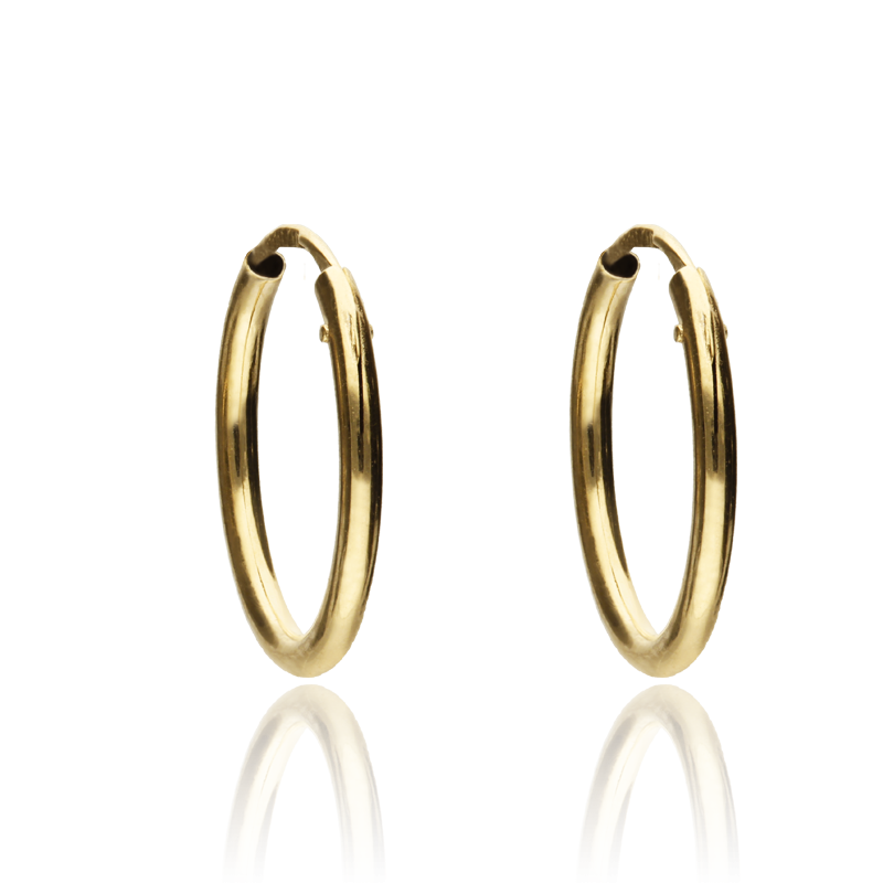 Pendientes "Bárbara"  Aro Oro 18k. 13 mm