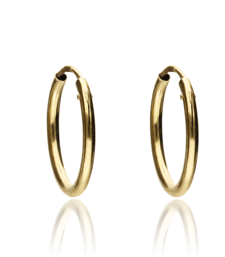 Pendientes "Bárbara"  Aro Oro 18k. 13 mm