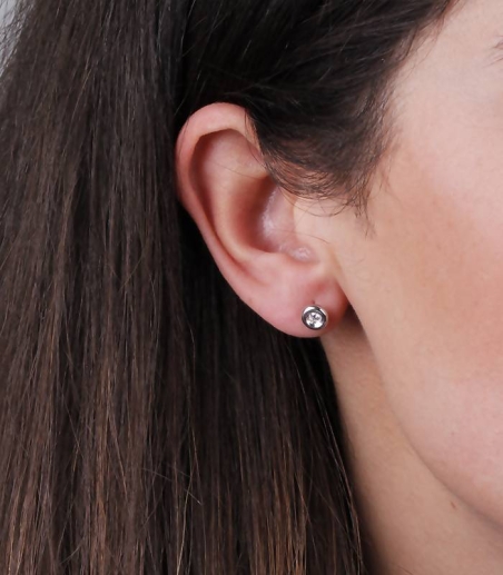 Pendientes Oro 18k y diamantes 0.06cts "Leire"