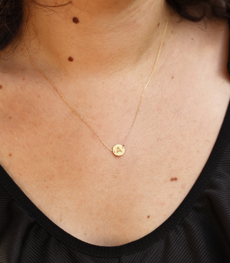 Gargantilla Oro 18k Letra A "Abc"
