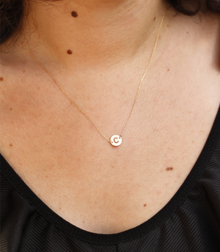 Gargantilla Oro 18k Letra C "Abc"
