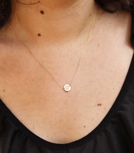 Gargantilla Oro 18k Letra D "Abc"