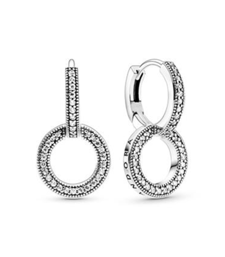 Pendientes Pandora Doble Aro Brillante 299052C01