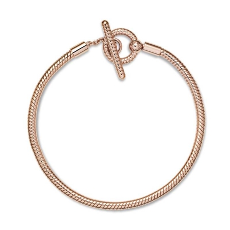 Pulsera Moments en Pandora Rose Cadena de Serpiente con cierre en T 589087C00