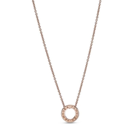 COLLAR PANDORA ROSE LOGO CIRCULO PAVÉ 387436C01