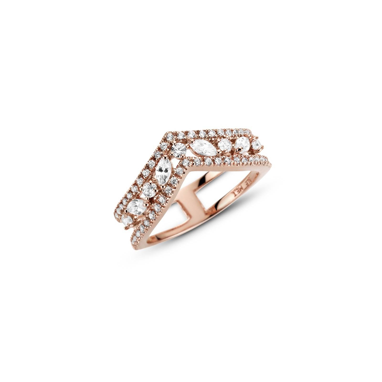 Anillo en Pandora Rose Doble Deseo Brillante 189095C01