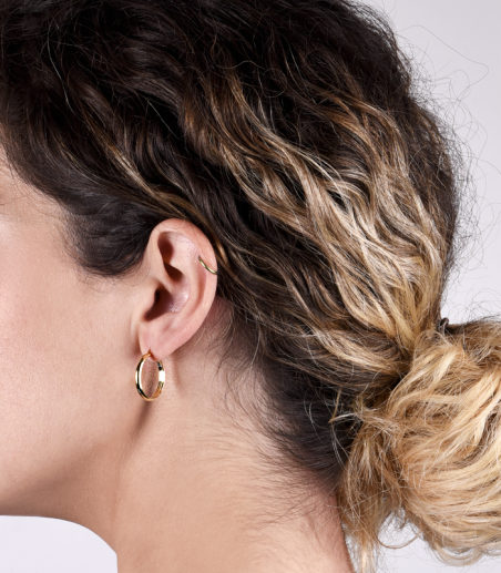 Pendientes Aro Oro 18k 18mm "Tyaba"