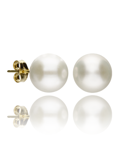 Pendientes "Pearl" Oro Amarillo 10-10.5 mm