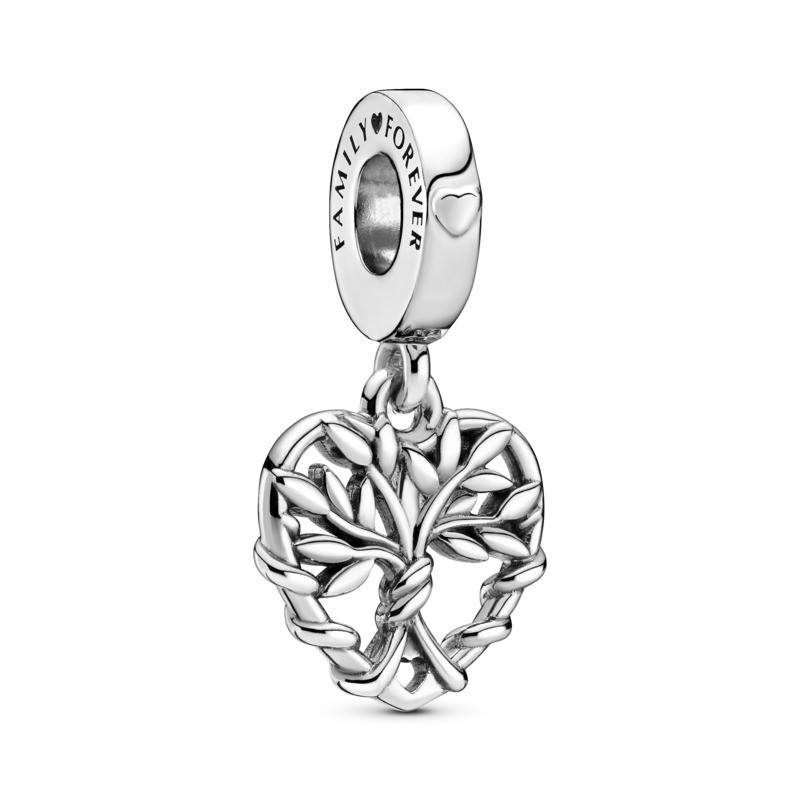 Charm colgante en plata de ley Corazón Árbol de la Vida 799149C00