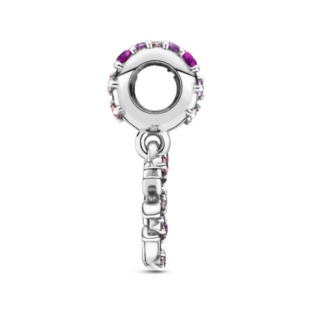 Charm colgante en plata de ley Corazón Árbol de la Vida Rosa 799153C01