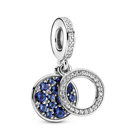Charm colgante en plata de ley Disco Azul 799186C01
