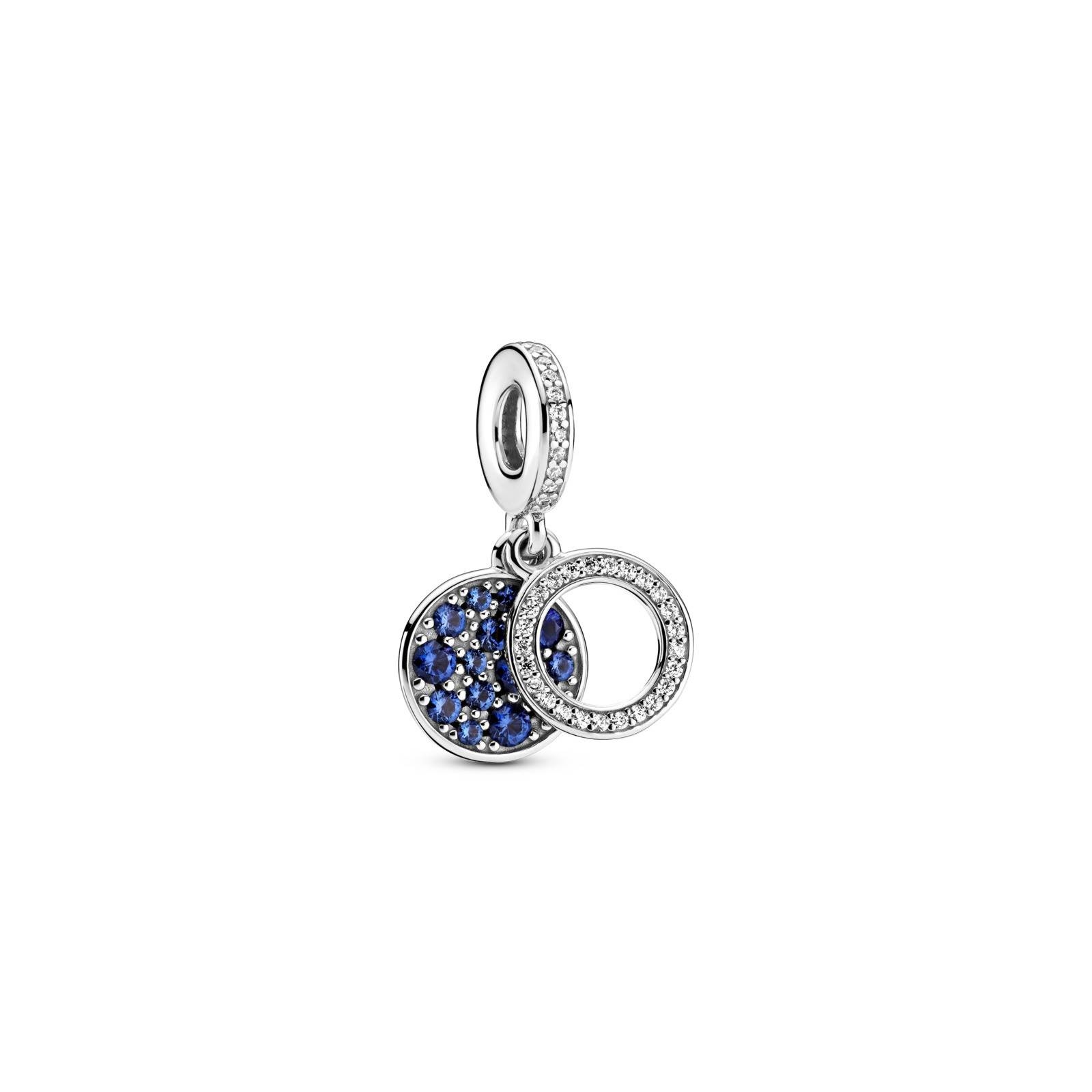 Charm colgante en plata de ley Disco Azul 799186C01
