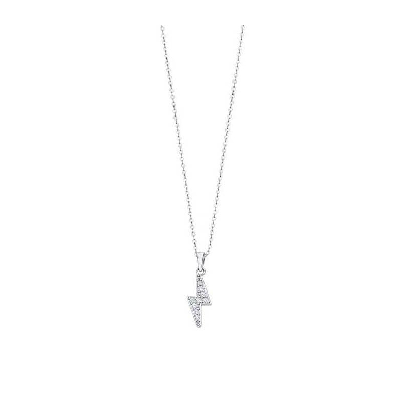 Collar Lotus Silver forma de Rayo LP3020-1/1