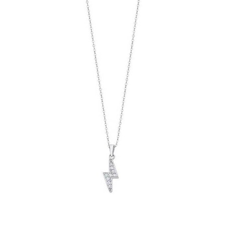 Collar Lotus Silver forma de Rayo LP3020-1/1