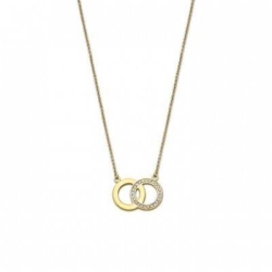 Collar Lotus Style con aros entrelazados dorado LS1913-1/3