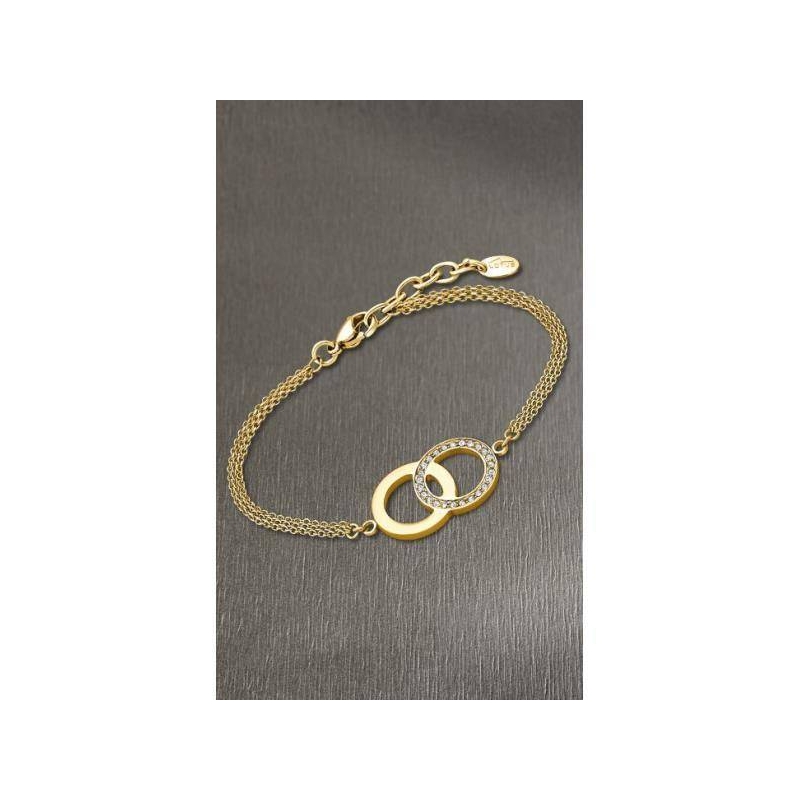 Pulsera Lotus Style con aros entrelazados dorado LS1913-2/3