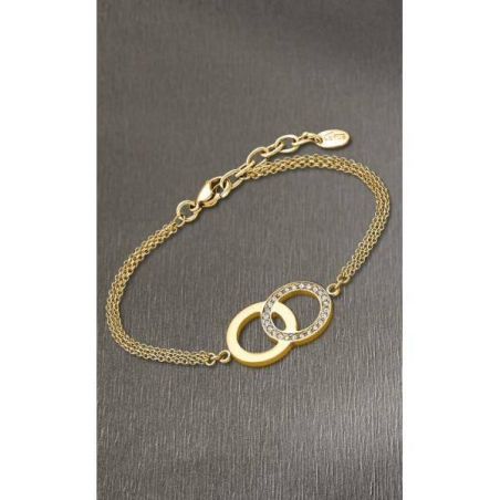 Pulsera Lotus Style con aros entrelazados dorado LS1913-2/3