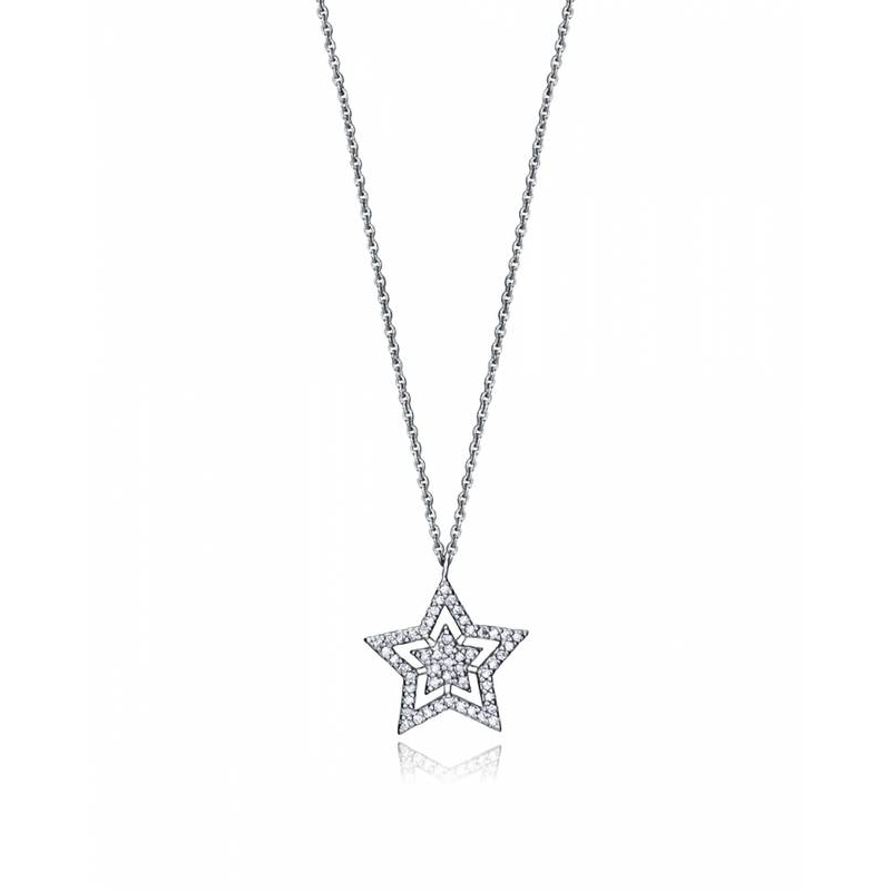 Collar de plata estrella con circonitas 7117c000-38