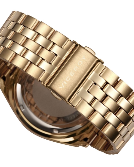 Reloj Viceroy Hombre dorado esfera azul 471195-97