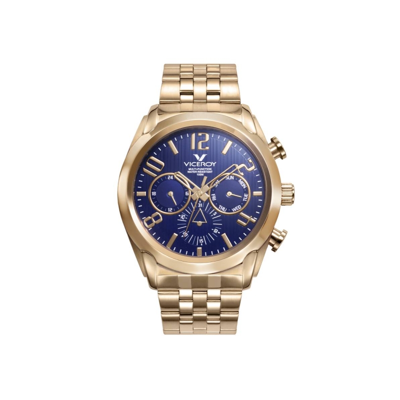 Reloj Viceroy Hombre dorado esfera azul 471195-97