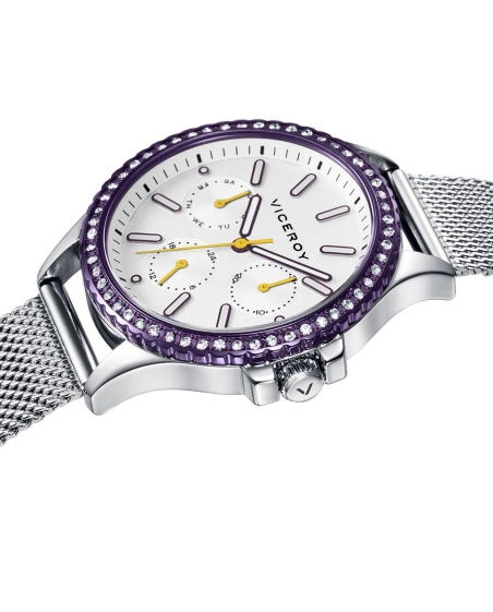 Reloj Viceroy Mujer plateado con acabado en violeta 471290-07