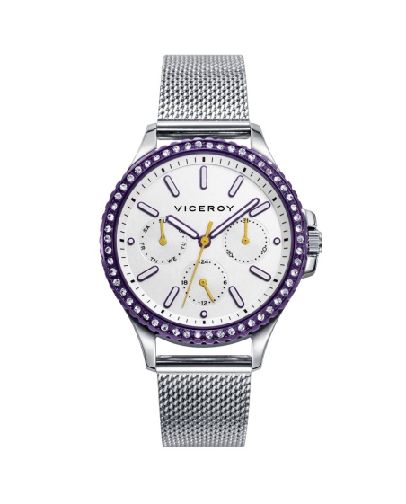 Reloj Viceroy Mujer plateado con acabado en violeta 471290-07