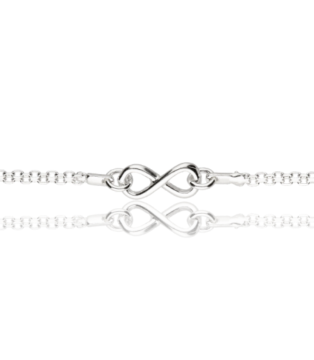 PULSERA "Infinite" en Plata de Primera Ley  revisar