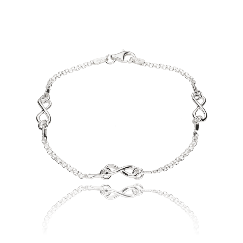 PULSERA "Infinite" en Plata de Primera Ley  revisar