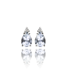 PENDIENTES "BLUE TEAR" AGUA MARINA Y DIAMANTES