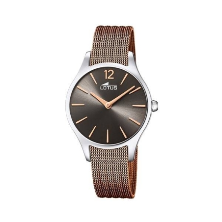 Reloj Lotus Bliss de mujer correa de acero color chocolate 18749/3
