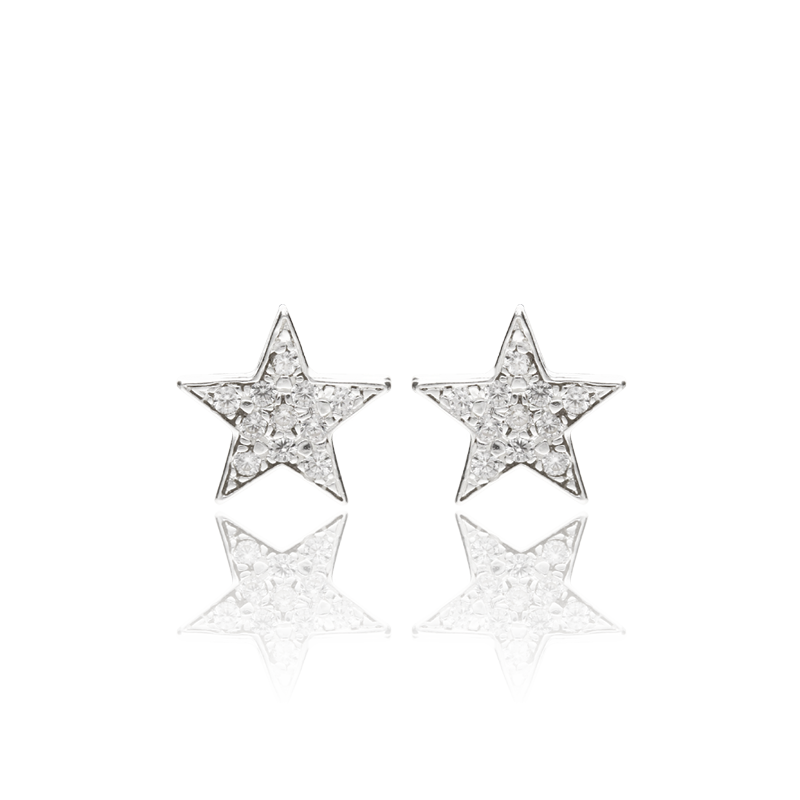 Pendientes estrella "Fame" en Plata de Primera Ley Pendientes estrella "Fame" en Plata de Primera Ley