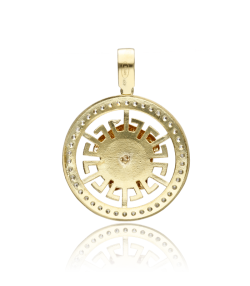 COLGANTE ORO BIC MEDUSA CIRCONITAS 25MM