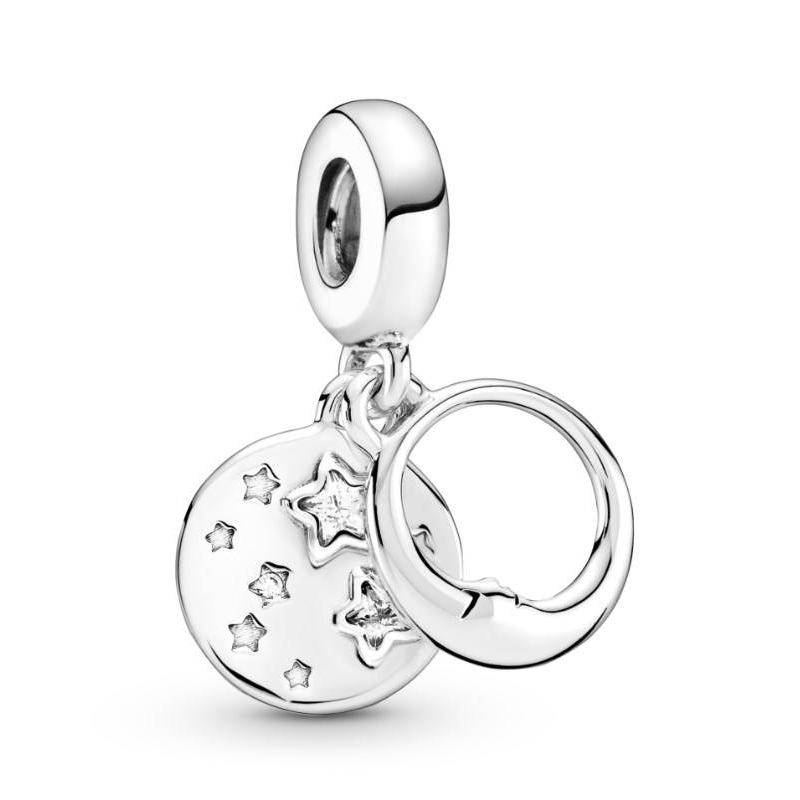 CHARM PLATA LUNA Y ESTRELLA COLG. CIRCON 799242C01