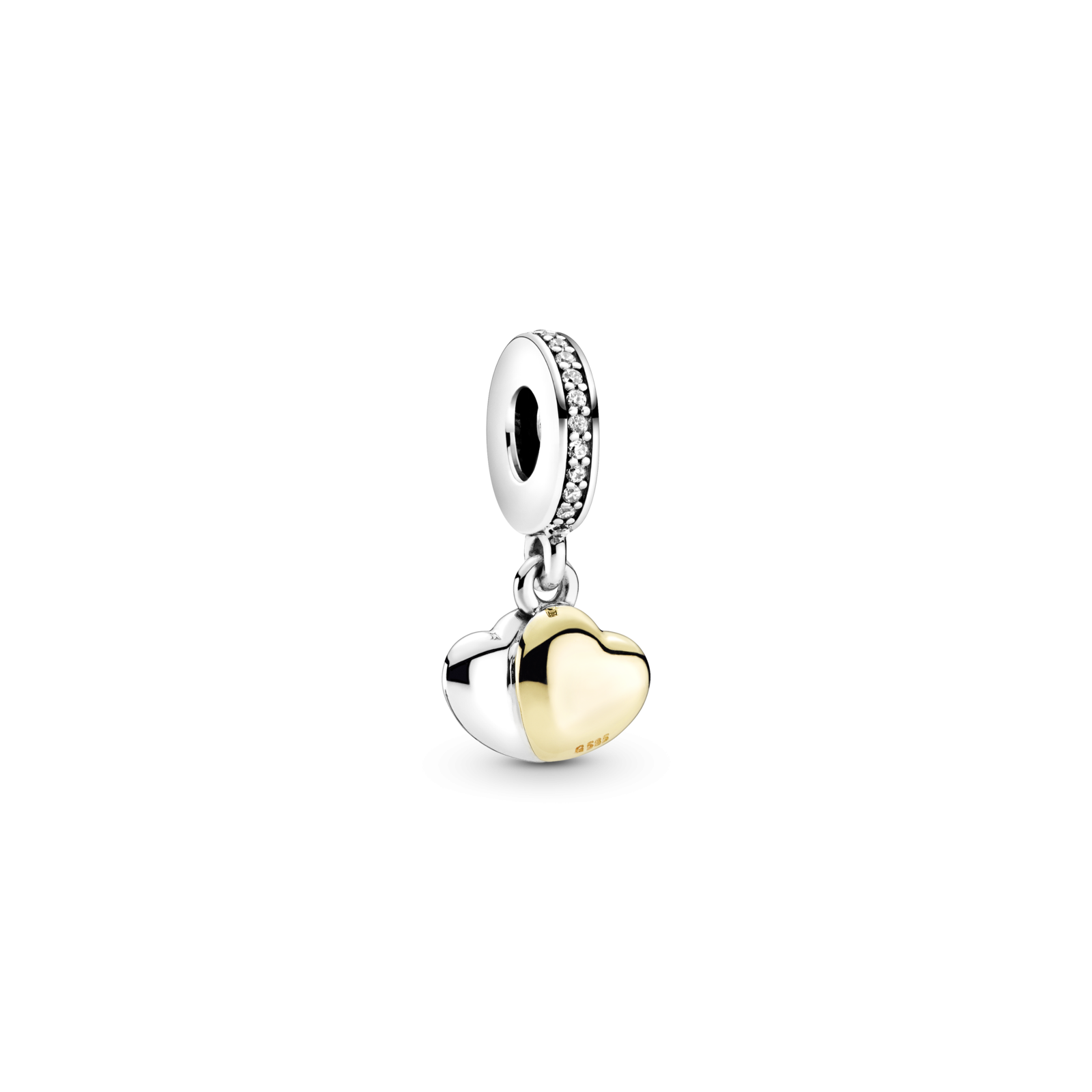 Charm en Pandora Shine Colgante Doble Corazón en Dos Tonos 799162C01