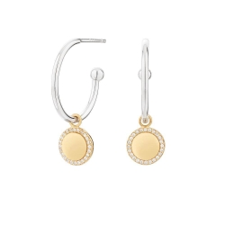Pendientes Cube Aro Círculo Bicolor SEA-401-058-UU