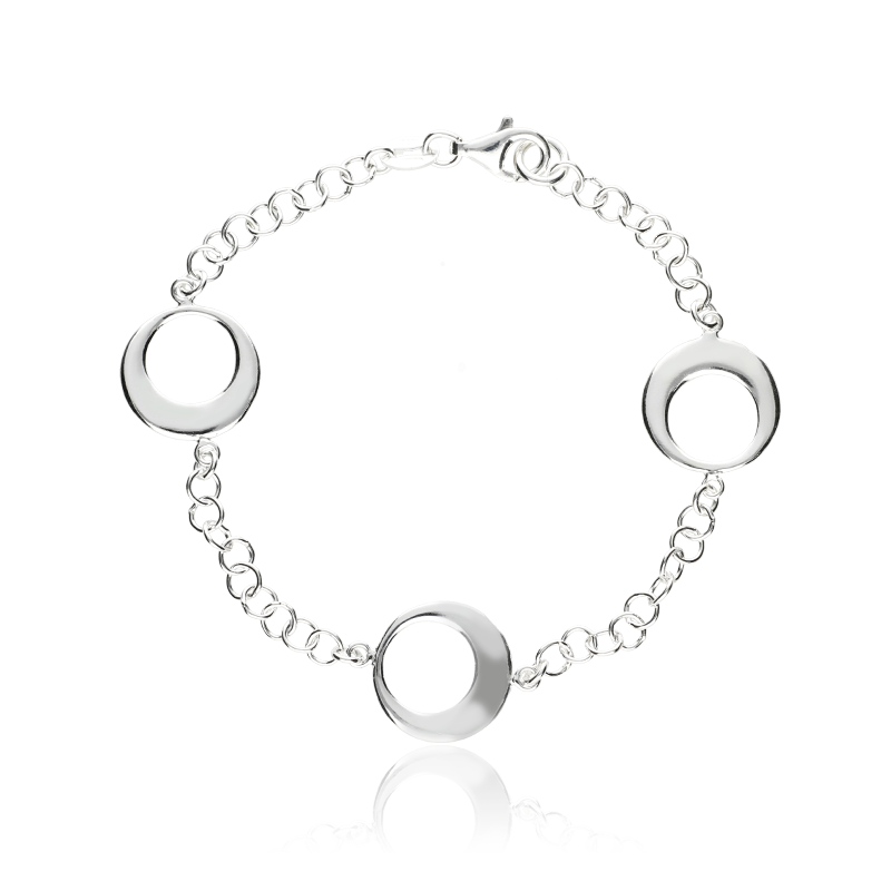 Pulsera "Hija de la Luna" en Plata de Primera Ley