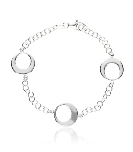 Pulsera "Hija de la Luna" en Plata de Primera Ley