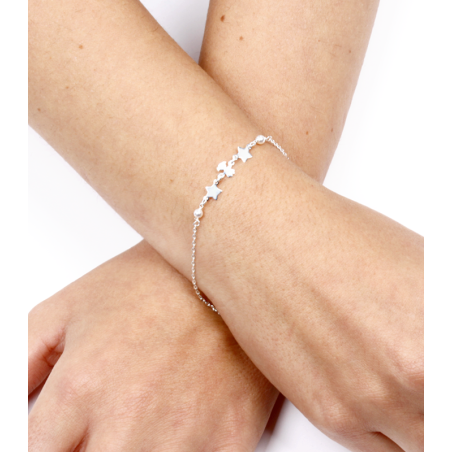 Pulsera "Girl Star" en Plata de Ley