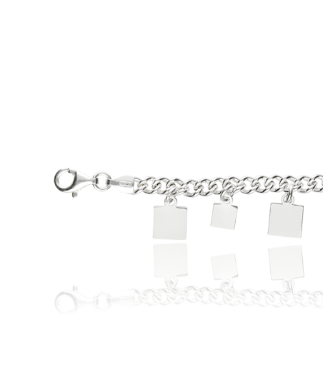 Pulsera Cuadrados "Perfect" Plata de Primera Ley