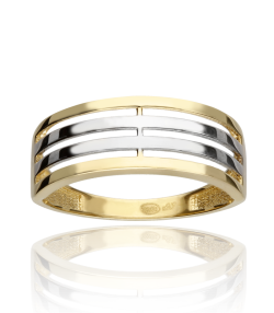 ANILLO 18K BICOLOR CALADO