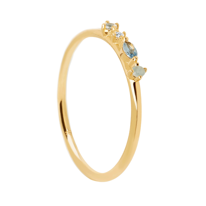 Anillo Pd Paola Midnight Blue Gold AN01-193