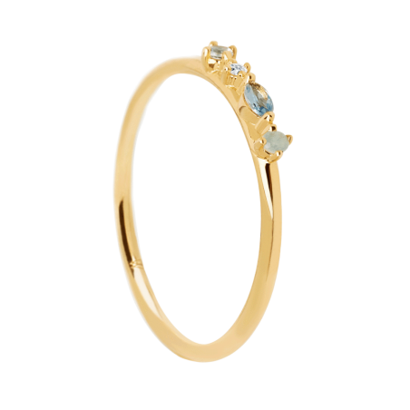 Anillo Pd Paola Midnight Blue Gold AN01-193