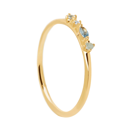 Anillo Pd Paola Midnight Blue Gold AN01-193