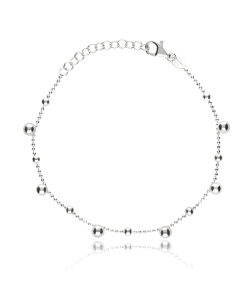 Pulsera plateada Pulsera de cadena Brazalete Brazalete Pulsera Mujeres Joyerí/_ws