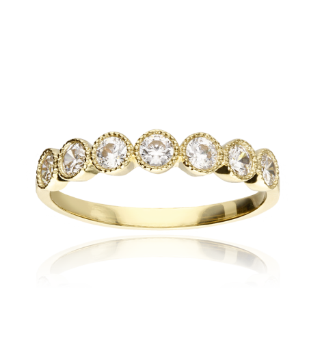 Anillo Sphere en Oro de 18k y Circonitas