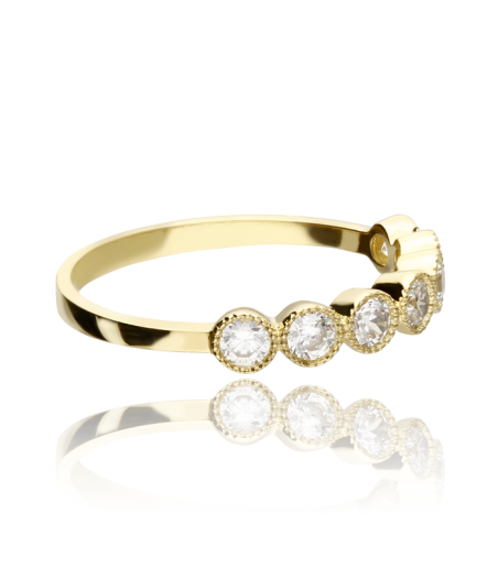 Anillo Sphere en Oro de 18k y Circonitas