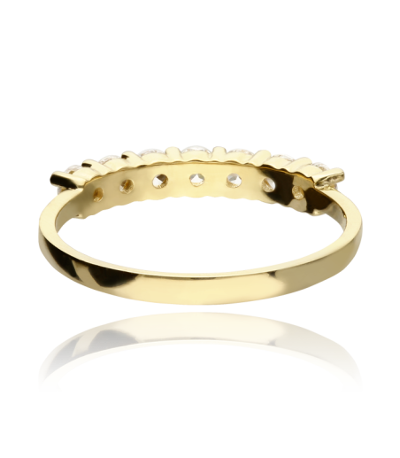 Anillo "Lira" en Oro 18k y Circonitas