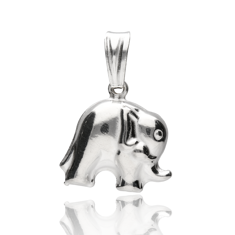 Colgante elefante "Trompy" de plata de primera ley Colgante elefante "Trompy" de plata de primera ley