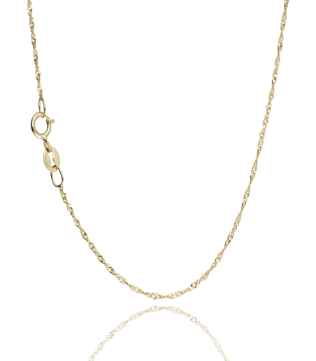 Cadena Singapur oro 18k 1mm