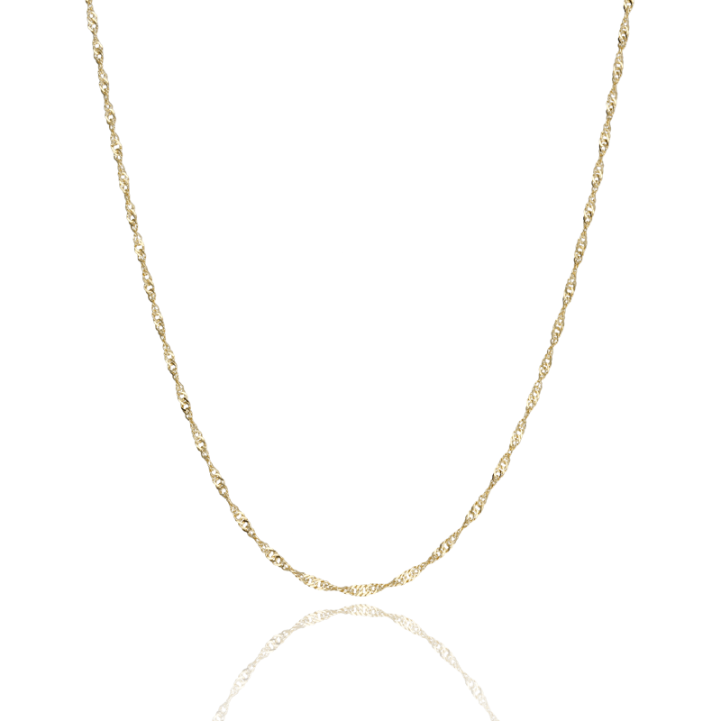 Cadena Singapur oro 18k 1mm